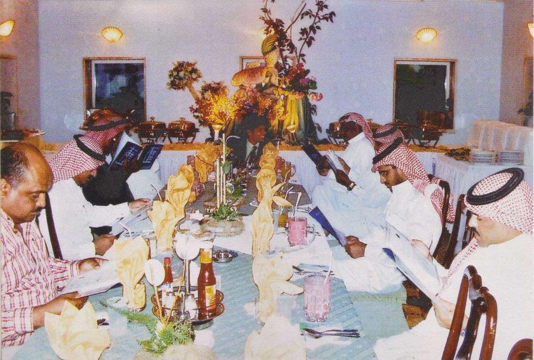 S. M. Zillur Rahman meeting a Saudi business delegation around a dining table in Riyadh