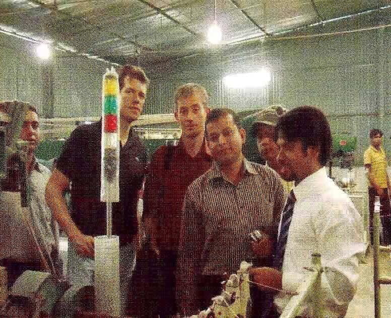 International buyers touring a Rahtex production floor with management